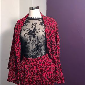 Red Cheetah Print Set